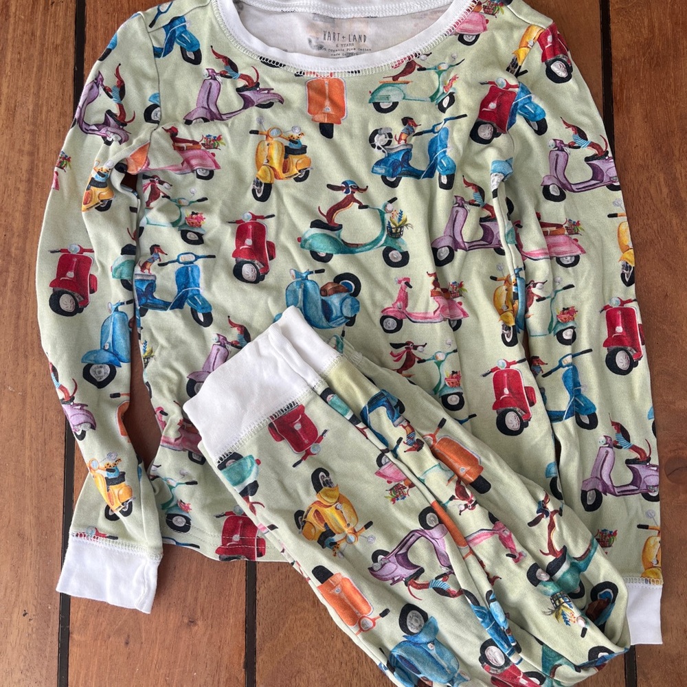 Hart + Land Scooter Print Kids Pajama Set